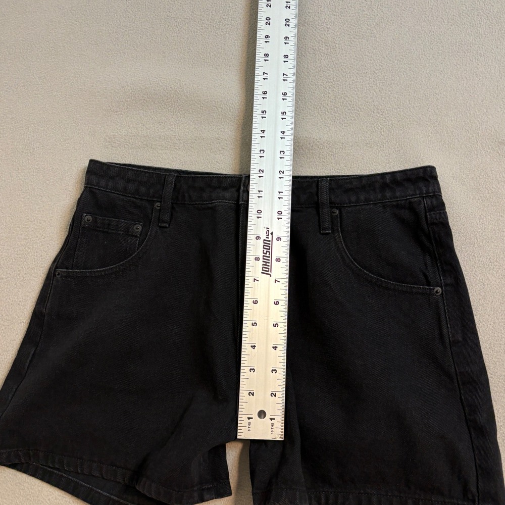 Princess Polly Black High Waisted Denim Shorts Size US 10 - Picture 8 of 10